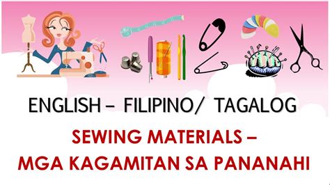 sewing in tagalog|CLOTHING: SEWING TOOLS .